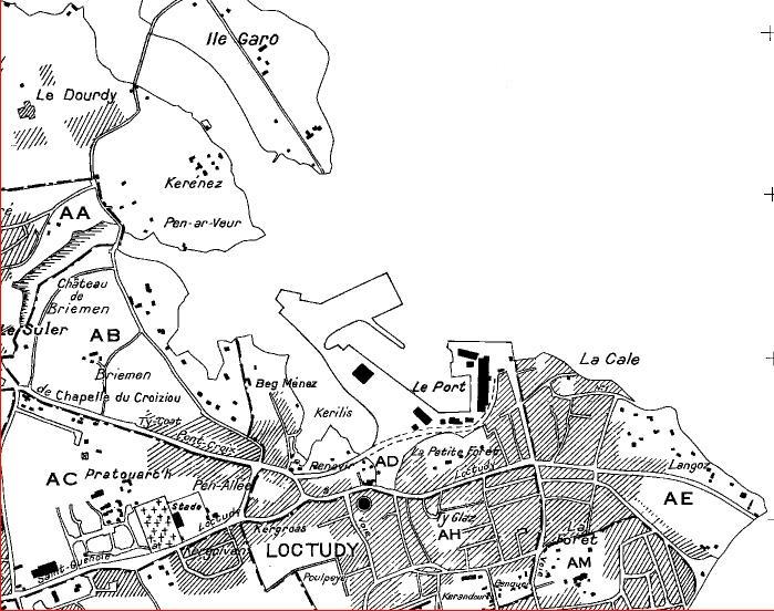loctudy - carte port actuel